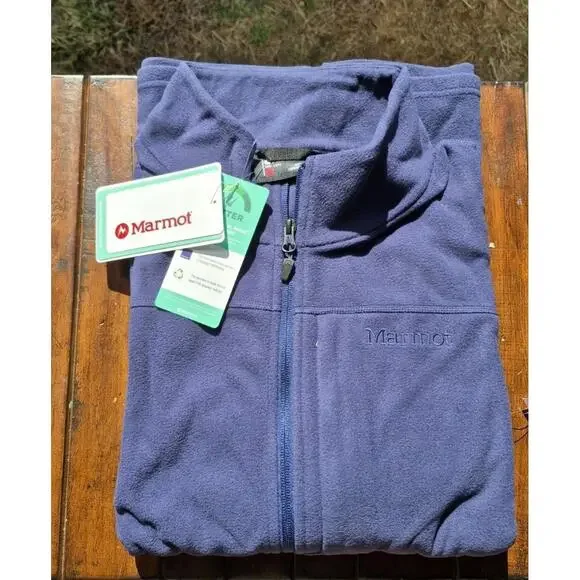 Marmot Reactor Polartec Microfleece Jacket Zip Closure Navy XXL 2XL $100 MSRP - Picture 5 of 9